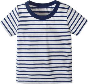 img 2 attached to 👕 Boys' Clothing Sets: Vacation Outfits in Cotton T-Shirt