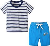 👕 boys' clothing sets: vacation outfits in cotton t-shirt logo