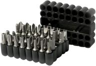 ares 70009 - comprehensive 33-piece security bit set with magnetic extension bit holder - tamper resistant, sae hex, metric hex, star bits, and more - complete anti tamper bit set including torq, spanner, and triwing logo