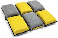 🧽 superior cleaning power: autofiber upholstery and leather microfiber scrubbing sponge (6 pack) logo