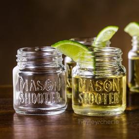 img 3 attached to Hayley Cherie 2oz Mason Jar Shot Glasses with Lids - Set of 8 for Drinks, Liquor, Parties – Mini Mason Shooter Glass – Ideal for Favors, Desserts, Birthdays, Gifts