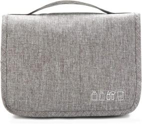 img 4 attached to 🛁 Waterproof Lightweight Toiletry Organizer Bag (Grey)
