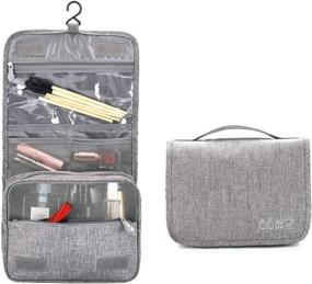 img 3 attached to 🛁 Waterproof Lightweight Toiletry Organizer Bag (Grey)