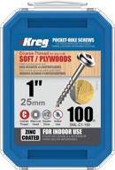 🔩 kreg sml c1 100 pocket screws with washer head - premium quality for secure connections logo