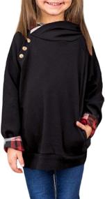 img 4 attached to 🏻 GOSOPIN Big Girls Crewneck Pullover Sweatshirt - Stylish Comfort for Active Girls!