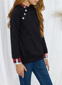 img 3 attached to 🏻 GOSOPIN Big Girls Crewneck Pullover Sweatshirt - Stylish Comfort for Active Girls!