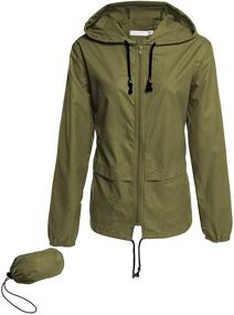 img 4 attached to ACEVOG Raincoat Lightweight Windbreaker Waterproof Women's Clothing for Coats, Jackets & Vests