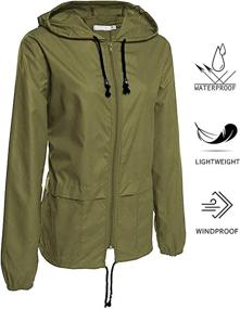 img 3 attached to ACEVOG Raincoat Lightweight Windbreaker Waterproof Women's Clothing for Coats, Jackets & Vests