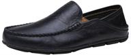 sanyge genuine leather loafers sanyge138black47 men's slip-on shoes logo