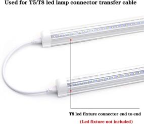 img 1 attached to 6FT T5 T8 Tube Light Fixture LED Linkable Cord: Power Extension Wire for LED Integrated Single Fixture, Shop Light, Garage Light, Under Cabinet Light - Pack of 4