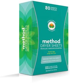 img 2 attached to 🌊 Method Dryer Sheets, Beach Sage Scent, 80 Count