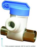 🔧 john guest asvpp1lf angle stop adapter valve: push-to-connect, 3/8-inch x 3/8-inch x 1/4-inch логотип