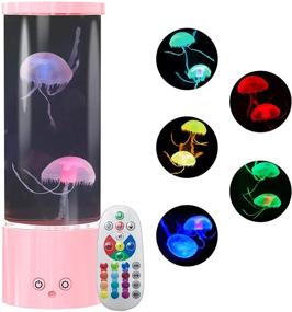 img 4 attached to 🎆 KIKILIVE Jellyfish Lava Lamp: Color Changing Dimmable Jellyfish Tank Table Lamp for Stunning Home Office Decor & Perfect Gifts for Kids