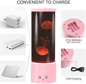 img 2 attached to 🎆 KIKILIVE Jellyfish Lava Lamp: Color Changing Dimmable Jellyfish Tank Table Lamp for Stunning Home Office Decor & Perfect Gifts for Kids