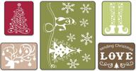 🎅 sizzix christmas love embossing folders 656985 - multi color, 5 pack - one size: find the perfect festive texture logo