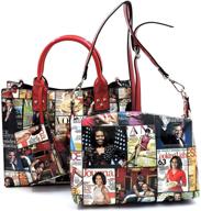 👜 seo-optimized crossbody bag for women: magazine collage michelle handbag in handbags & wallets logo