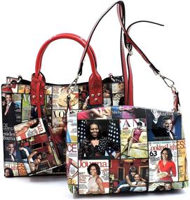 img 4 attached to 👜 SEO-Optimized Crossbody Bag for Women: Magazine Collage Michelle Handbag in Handbags & Wallets