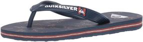 img 4 attached to 👣 Quiksilver Unisex-Child Molokai Print Youth Flip-Flop: Комфортная и стильная пляжная обувь для детей