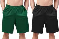 🏀 high-performance 2-pack men's athletic workout basketball running mesh shorts with handy pockets : devops product logo