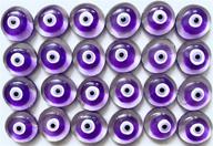 👁️ hand-painted glass gems party favors - wedding decor, party bag fillers, craft supplies & more! (evil eye - purple) logo