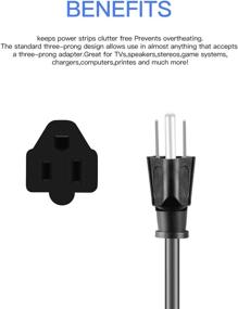 img 1 attached to 🔌 10-Pack Outlet Extension, 1-Foot Length by KMC