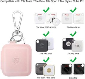 img 3 attached to Fintie Vegan Leather Case for Tile Mate/Tile Pro/Tile Sport/Tile Style/Cube Pro Key Finder - Ultimate Protection for All Tile Generations (2020, 2018, and Older)