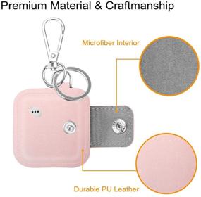 img 1 attached to Fintie Vegan Leather Case for Tile Mate/Tile Pro/Tile Sport/Tile Style/Cube Pro Key Finder - Ultimate Protection for All Tile Generations (2020, 2018, and Older)