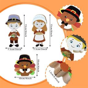 img 3 attached to 🦃 Charming Pieces Thanksgiving Pilgrim Decoration Centerpiece: Enhance your Holiday Décor!