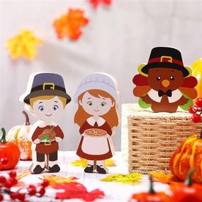 img 2 attached to 🦃 Charming Pieces Thanksgiving Pilgrim Decoration Centerpiece: Enhance your Holiday Décor!