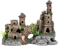 🏰 enhance your aquarium with a majestic castle hideout! large fish tank decorations for a stunning underwater landscape - resin handicrafts l9.6 x w5.3 x h7.5 inches логотип