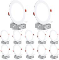 💡 efficient and vibrant 12 pack 6 inch slim led recessed lighting with convenient junction box logo