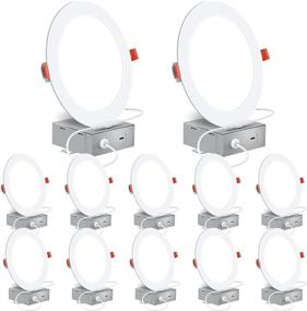 img 4 attached to 💡 Efficient and Vibrant 12 Pack 6 Inch Slim LED Recessed Lighting with Convenient Junction Box