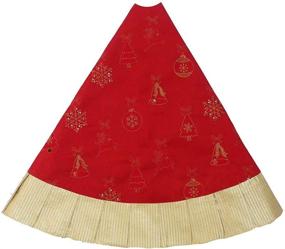 img 2 attached to 🎄 Exquisite 60-Inch Red and Gold Ornament Tree Skirt by Kurt S. Adler Kurt Adler