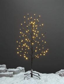 img 3 attached to Lightshare 3-Foot 112-Light Star Light Tree, Warm White Illumination, Brown Branch