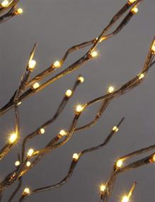 img 1 attached to Lightshare 3-Foot 112-Light Star Light Tree, Warm White Illumination, Brown Branch