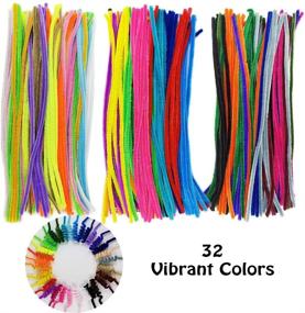 img 3 attached to 🎨 Mecando 470 Pcs Pipe Cleaners Craft Supplies: 32 Colors, 320 Pcs Chenille Stems, 150pcs Wiggle Googly Eyes - Perfect for Kids' DIY Crafting, Arts &amp; Crafts Projects, and Halloween Decorations