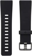 🔥 official fitbit versa large classic black accessory band: enhanced fitbit versa family accessory - premium quality! logo