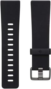 img 4 attached to 🔥 Official Fitbit Versa Large Classic Black Accessory Band: Enhanced Fitbit Versa Family Accessory - Premium Quality!