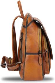 img 2 attached to Genuine Leather Backpack Rucksack Handmade