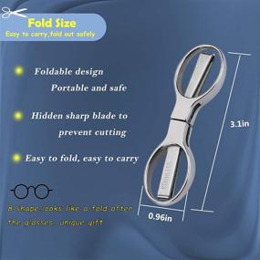 img 2 attached to ✂️ 2-Pack Folding Scissors | Safe Portable Travel Scissors | Stainless Steel Telescopic Cutter | Ideal for Home, Office, and Travel