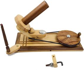 img 3 attached to 🧶 AnNafi Wooden Yarn Ball Winder | Dual Color | Heavy Duty Large Knitting Wood Center | Hand Operated | Premium Crafted Knitting & Crochet Ball Winder | Pull Natural Wool Winder String Holder