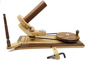 img 2 attached to 🧶 AnNafi Wooden Yarn Ball Winder | Dual Color | Heavy Duty Large Knitting Wood Center | Hand Operated | Premium Crafted Knitting & Crochet Ball Winder | Pull Natural Wool Winder String Holder