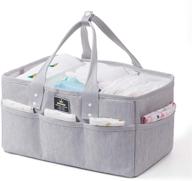 👶 sunveno baby diaper caddy organizer - large nursery storage for changing table - portable diaper basket - ideal baby registry gift logo