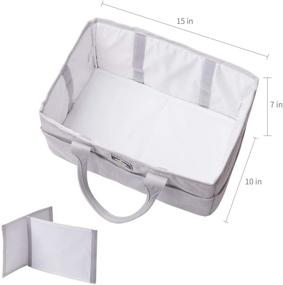 img 1 attached to 👶 Солнечный Baby Diaper Caddy Organizer - Большое детское хранилище для столика для переодевания - Переносная пеленальная корзина - Идеальный подарок для регистрации младенца