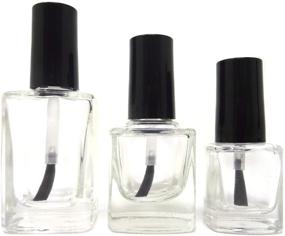 img 4 attached to Honbay Polish Bottles Square Bottom Foot, Hand & Nail Care