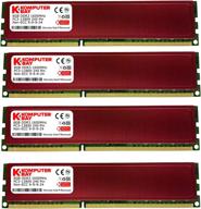 💾 komputerbay 32gb (4x 8gb) ddr3 pc3-12800 1600mhz dimm red heatspreaders 240-pin ram - xmp ready, optimal for desktop memory with 9-9-9-24 timings логотип