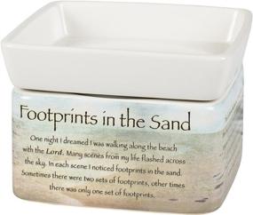 img 4 attached to Elanze Designs Footprints in The Sand: 2-in-1 Electric Jar Candle and Wax/Oil Warmer