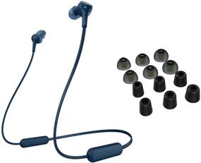 img 4 attached to 🎧 Sony WI-XB400 Extra Bass Wireless in-Ear Headphones (Blue) with Knox Gear Memory Foam Tips & Silicone Earbuds (6 Pairs with case) Bundle (2 Items)