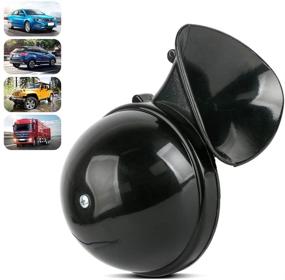 img 4 attached to 🚂 WeChip 150DB Train Horns for Trucks - Ultra Loud Black Air Horns 12V Waterproof Electric Snail Horn Raid Siren Raging Sound - Ideal for Truck, Car, Motorcycle, Bike, Boat, Crane (Black)