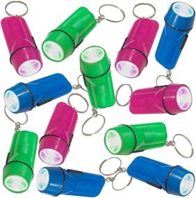 img 4 attached to ArtCreativity Flashlight Keychains Assorted Keyholders Event & Party Supplies